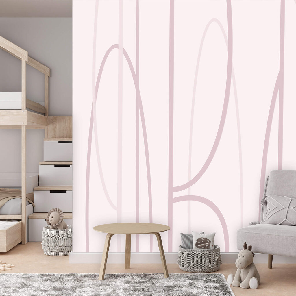 Fond rose et blanc avec des lignes