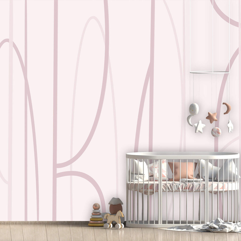 Fond rose et blanc avec des lignes