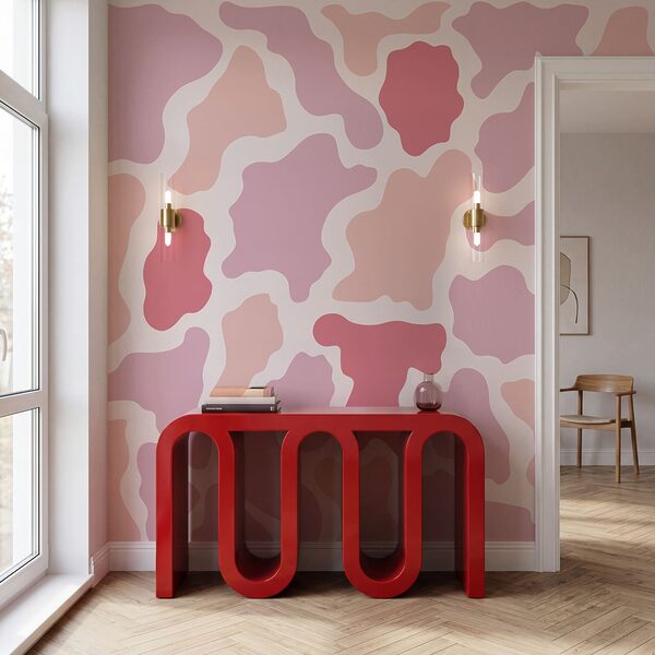 Motif rose et blanc