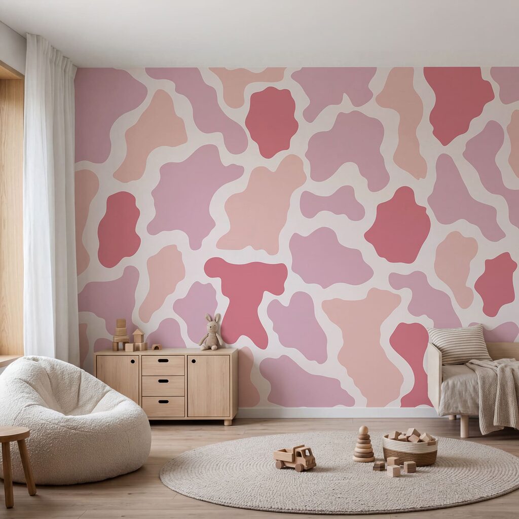 Motif rose et blanc