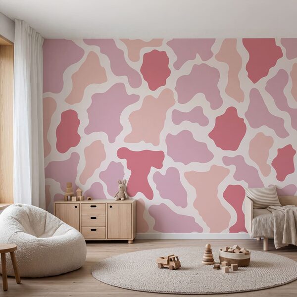 Motif rose et blanc