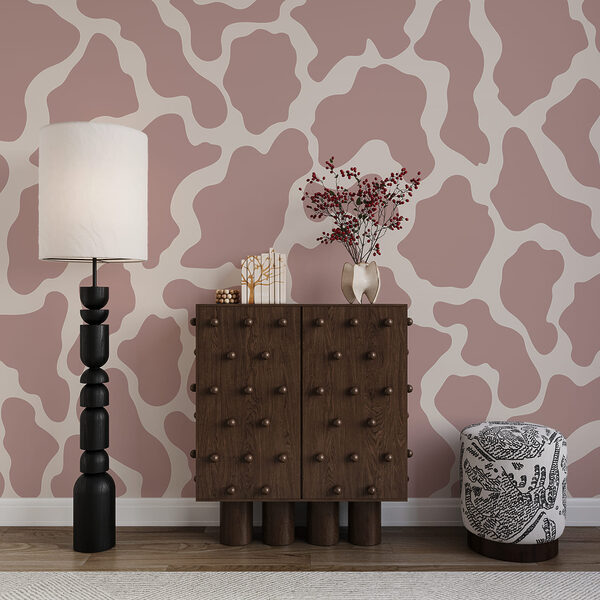 Motif rose et blanc