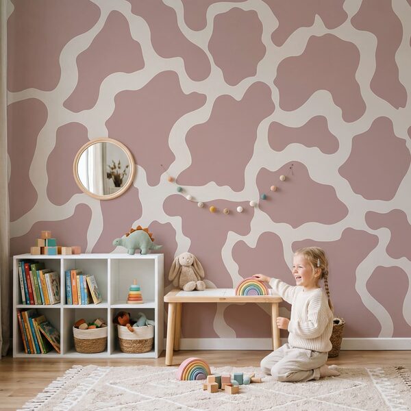 Motif rose et blanc