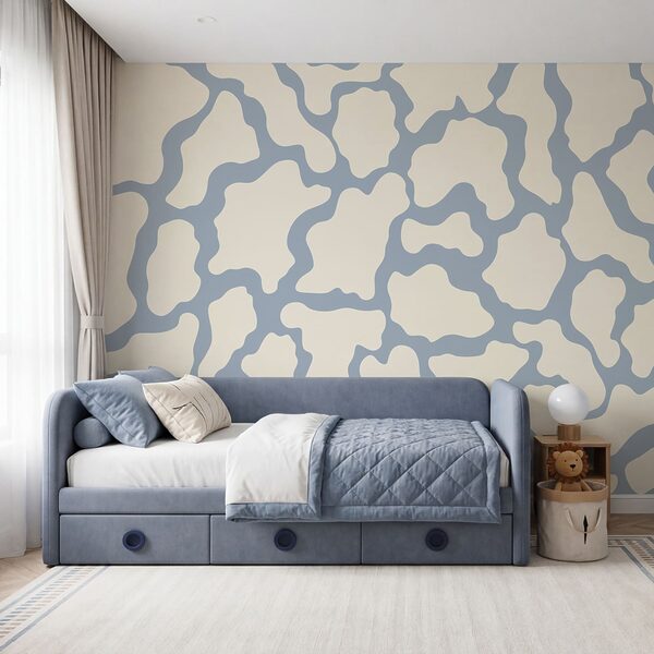 Motif bleu et blanc