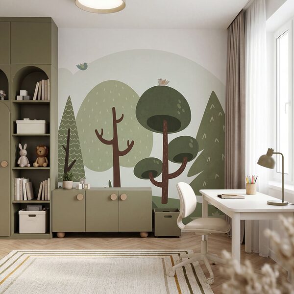 Dessin représentant des arbres et de l'herbe Dessin représentant des arbres et de l'herbe