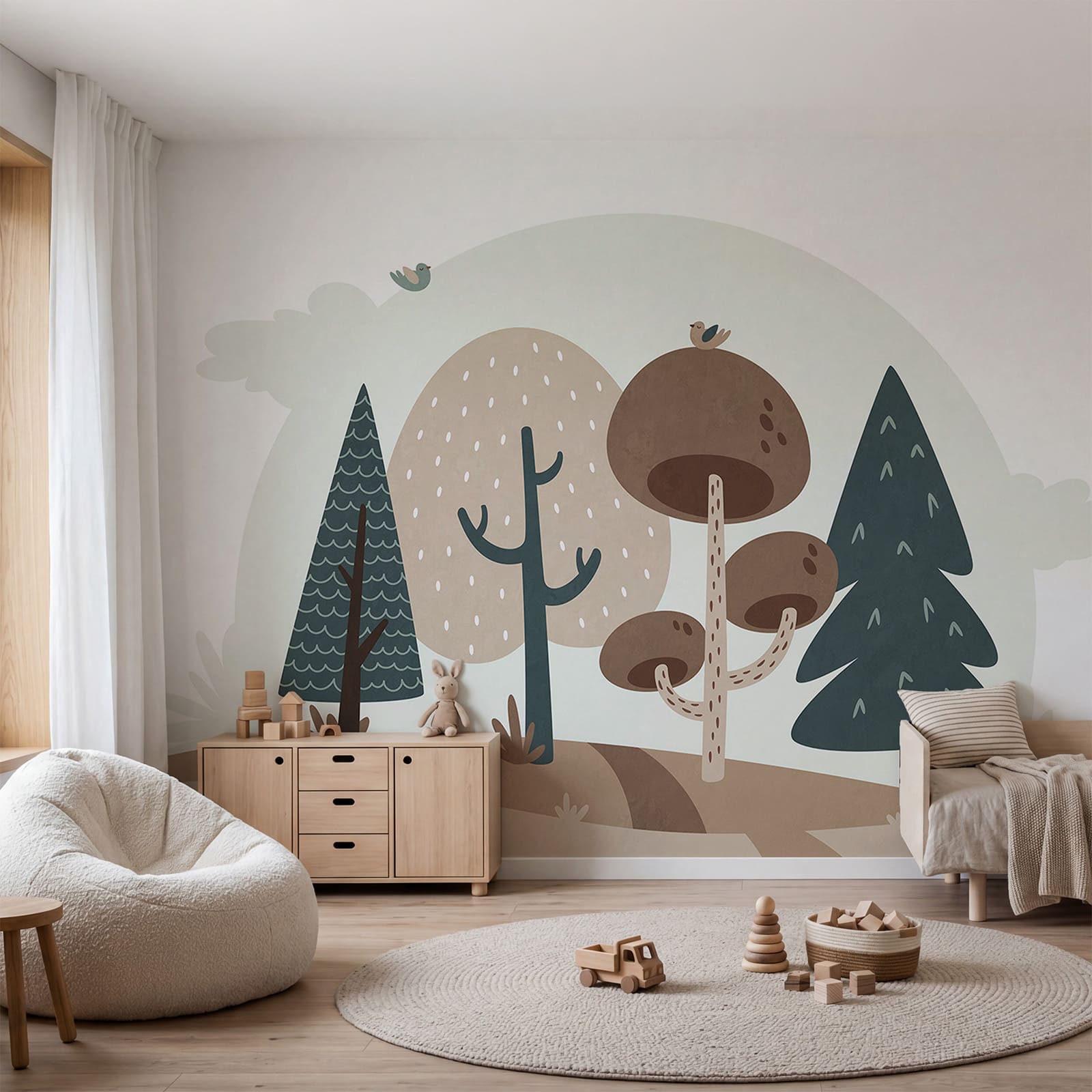 Dessin représentant des arbres et un oiseau Dessin représentant des arbres et un oiseau