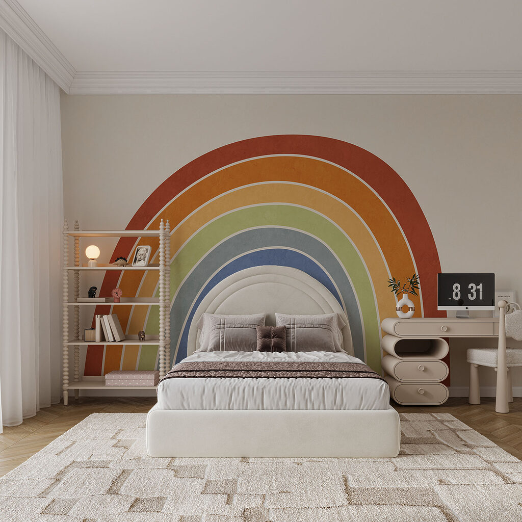 Un arc-en-ciel sur fond blanc Un arc-en-ciel sur fond blanc