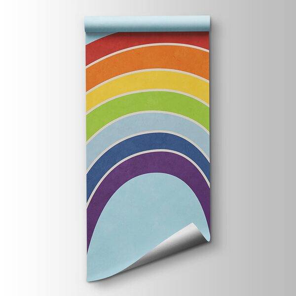 Rainbow with a blue background Rainbow with a blue background