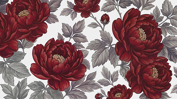 - Elegant floral design in rich colors