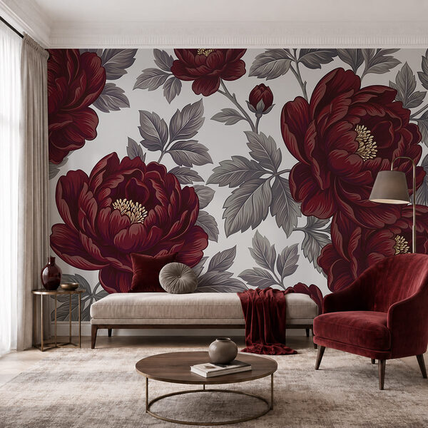 - Un motif floral élégant aux couleurs chatoyantes
