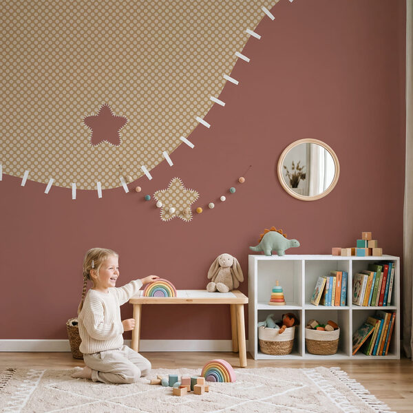 Tissu marron et beige avec des coutures blanches Tissu marron et beige avec des coutures blanches