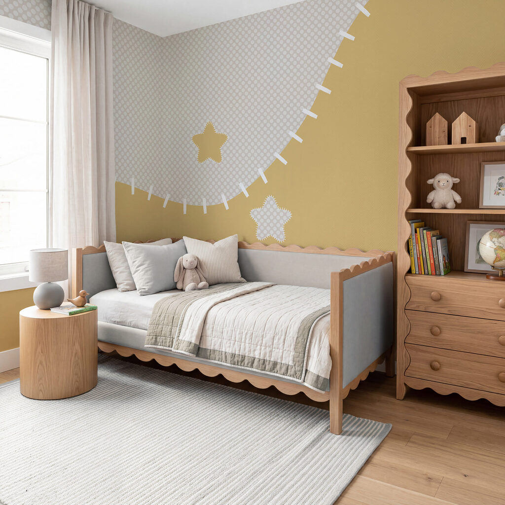 Tissu blanc et jaune à motifs d'étoiles Tissu blanc et jaune à motifs d'étoiles