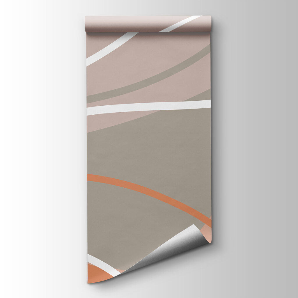 Brown and white wavy lines