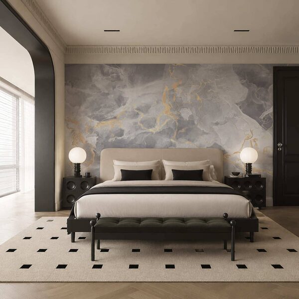 - Motifs fluides dans des tons gris doux - Motifs fluides dans des tons gris doux