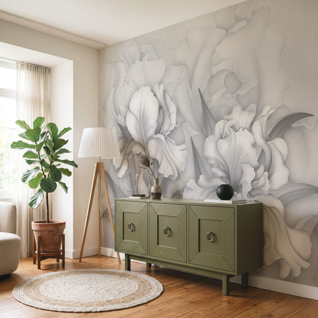 Des fleurs élégantes dans des tons doux de gris Des fleurs élégantes dans des tons doux de gris