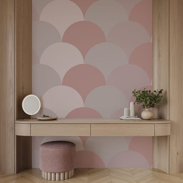 Motif de cercles roses et gris Motif de cercles roses et gris