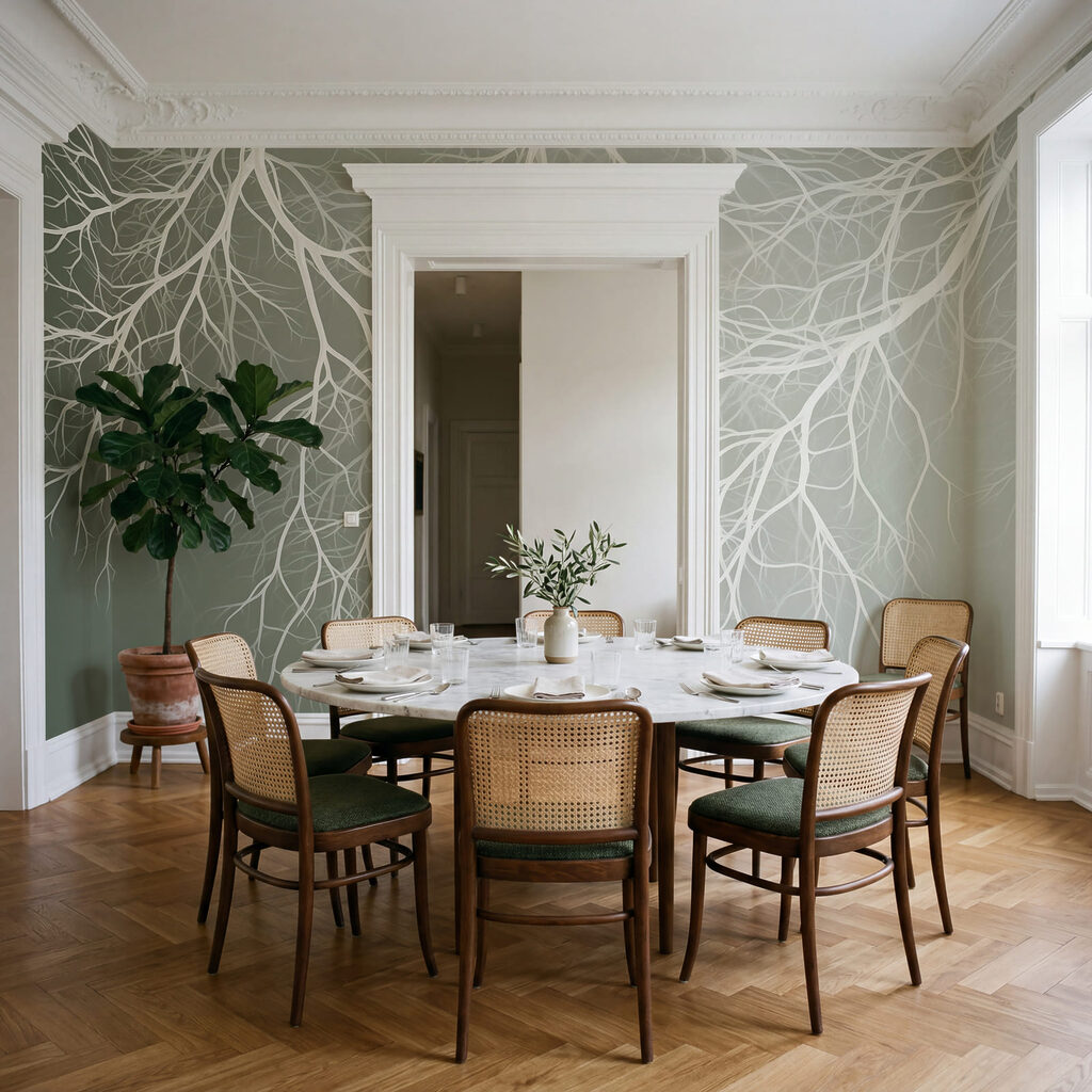 Des branches blanches sur fond gris Des branches blanches sur fond gris