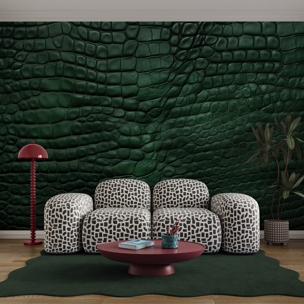Surface verte texturée aux motifs uniques Surface verte texturée aux motifs uniques