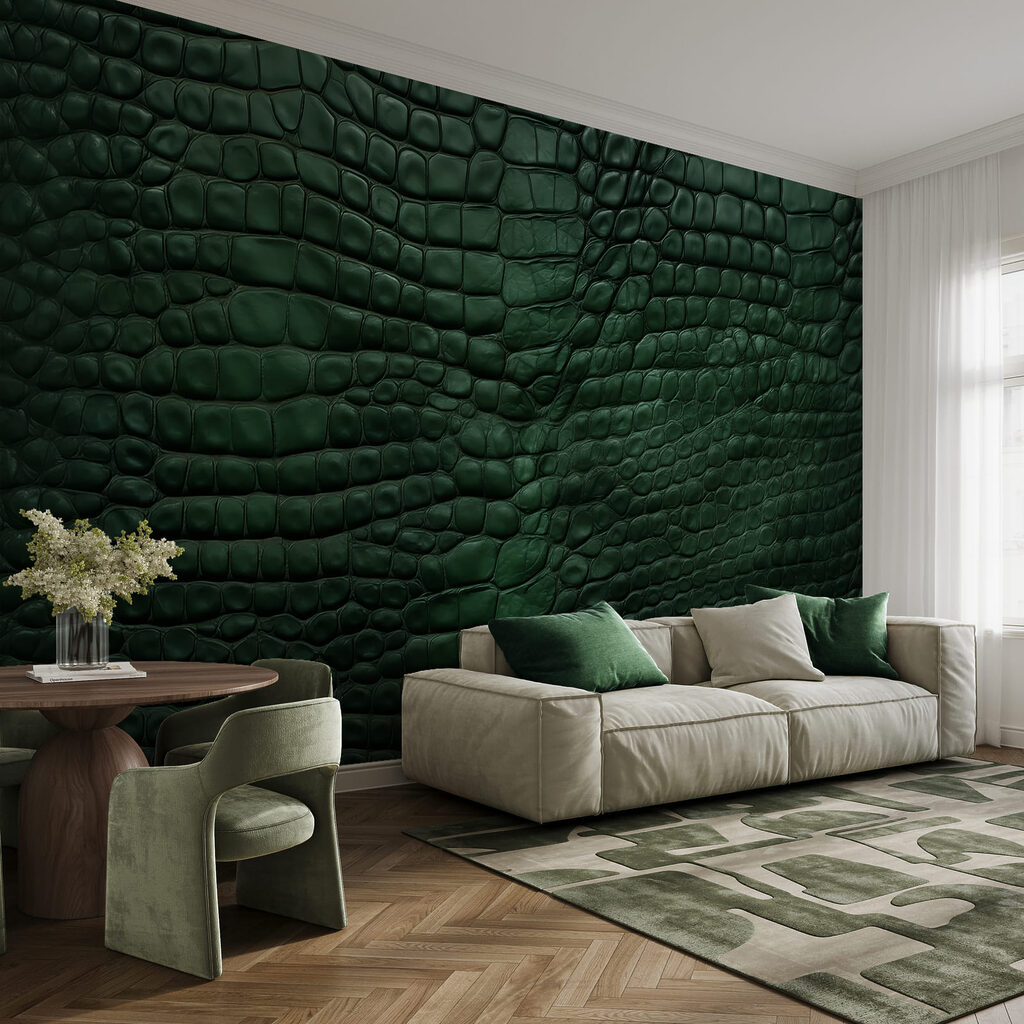 Surface verte texturée aux motifs uniques Surface verte texturée aux motifs uniques