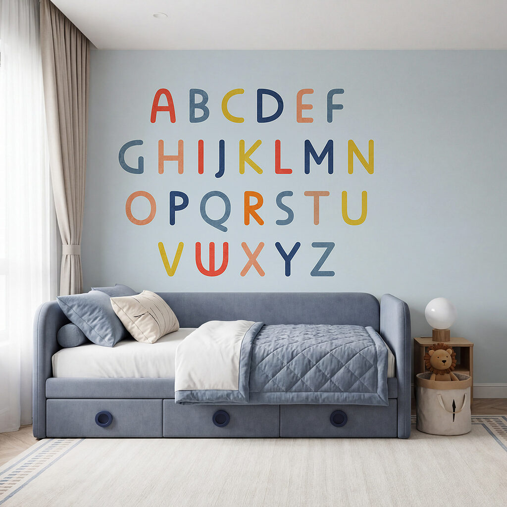 Ensemble de lettres colorées Ensemble de lettres colorées