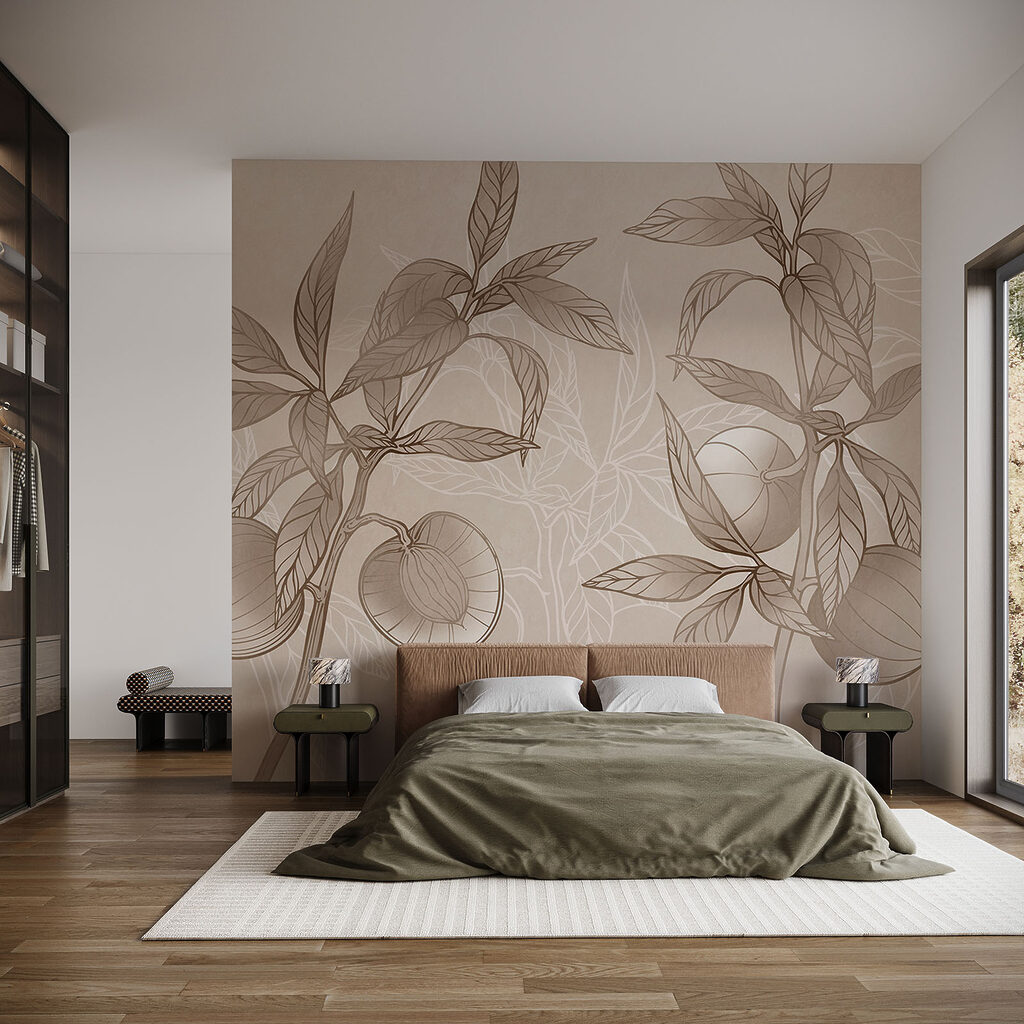 Dessin d'une plante avec des feuilles et des fruits Dessin d'une plante avec des feuilles et des fruits