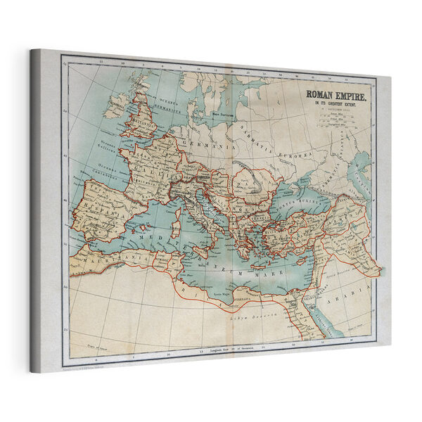 Une carte de l'Europe avec des lignes rouges Tableaux Une carte de l'Europe avec des lignes rouges
