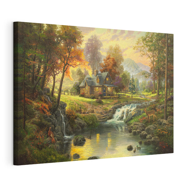 Tableaux Une maison au bord d'une rivière (UGS : s15161) Tableaux Tableaux Une maison au bord d'une rivière (UGS : s15161)