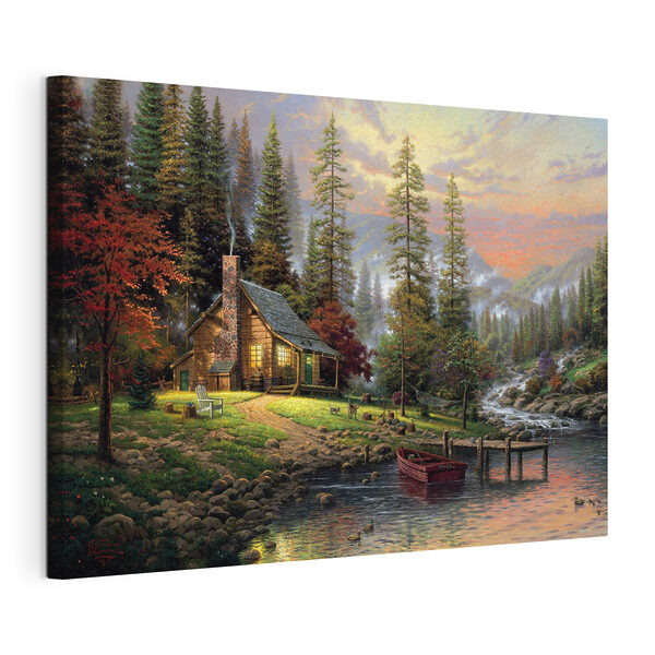 Tableaux Une maison au bord d'une rivière (UGS : s15556) Tableaux Tableaux Une maison au bord d'une rivière (UGS : s15556)