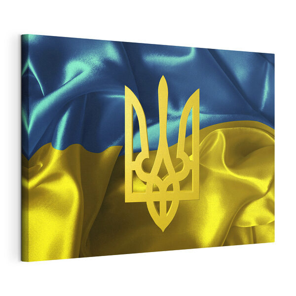 L'emblème vibrant de l'Ukraine fait des vagues Tableaux L'emblème vibrant de l'Ukraine fait des vagues
