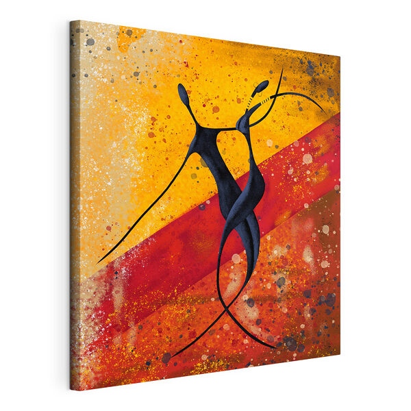 Une peinture représentant un couple de personnes en train de danser Tableaux Une peinture représentant un couple de personnes en train de danser