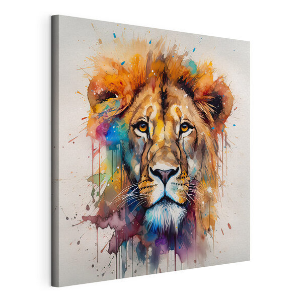 Peinture d'un visage en lion Tableaux Peinture d'un visage en lion