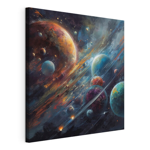 Tableaux Les planètes dans l'espace avec les planètes et les étoiles (UGS : s32350) Tableaux Tableaux Les planètes dans l'espace avec les planètes et les étoiles (UGS : s32350)