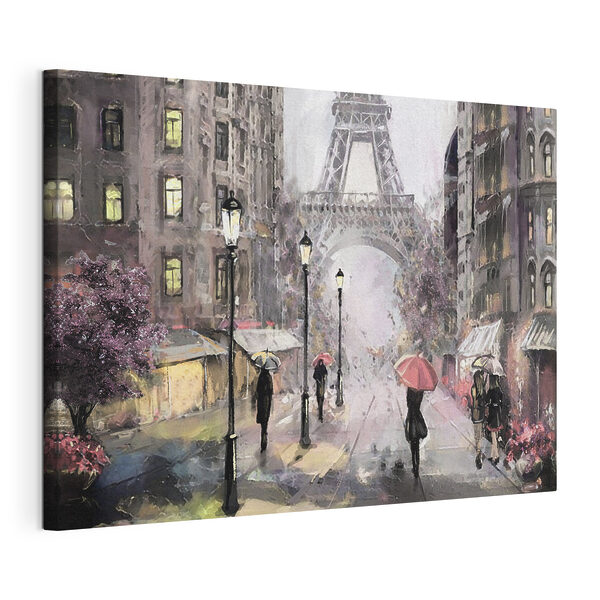 Tableaux Peinture de personnes marchant avec des parapluies dans une ville (UGS : s33719) Tableaux Tableaux Peinture de personnes marchant avec des parapluies dans une ville (UGS : s33719)