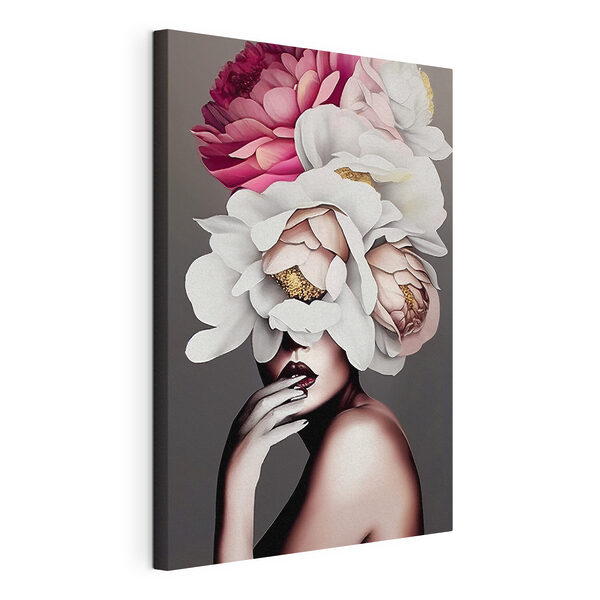 Une femme avec des fleurs sur la tête Tableaux Une femme avec des fleurs sur la tête