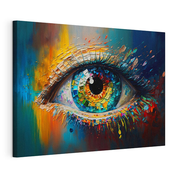 Un œil coloré aux multiples couleurs Tableaux Un œil coloré aux multiples couleurs