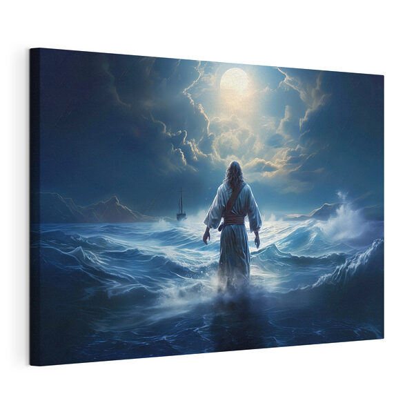 Un homme en robe de chambre debout dans l'eau Tableaux Un homme en robe de chambre debout dans l'eau