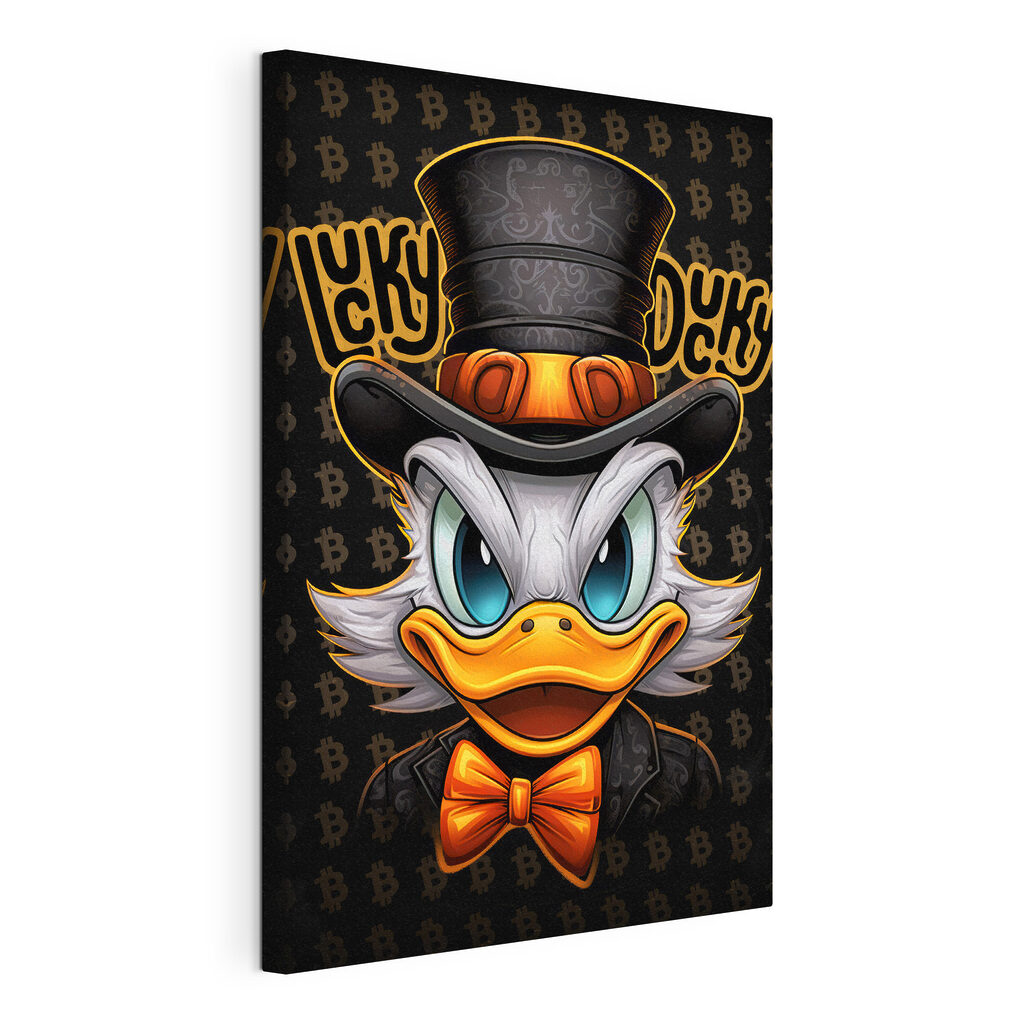 Cartoon duck wearing a top hat Cartoon duck wearing a top hat