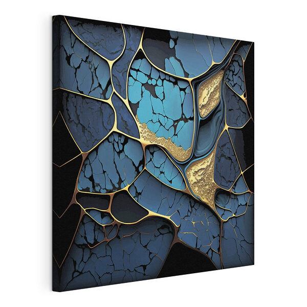 Élégance abstraite turquoise et bronze Tableaux Élégance abstraite turquoise et bronze