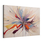 Tableaux Une fleur colorée avec une explosion de peinture