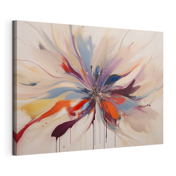 Une fleur colorée avec une explosion de peinture Tableaux Une fleur colorée avec une explosion de peinture