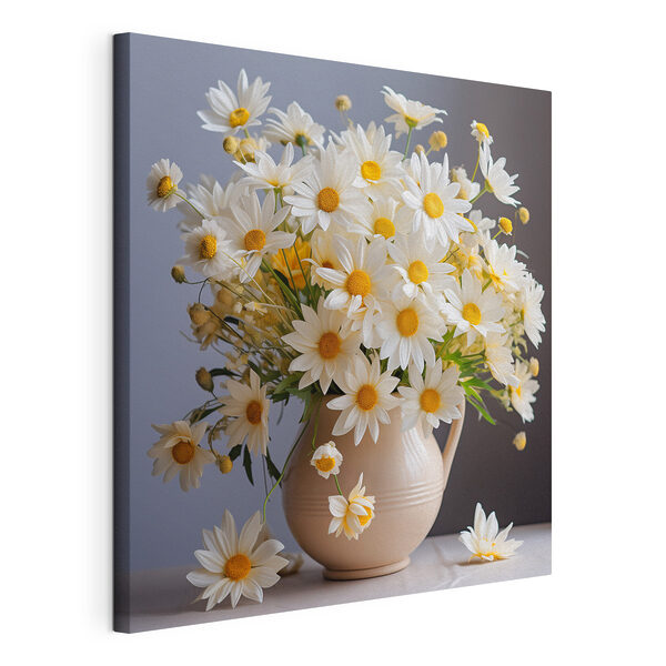 Un vase de fleurs blanches