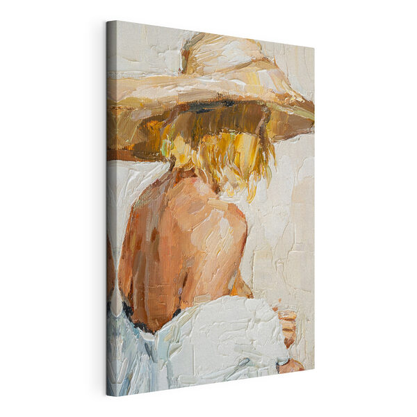 Tableaux Peinture d'une femme portant un chapeau (UGS : s37061) Tableaux Tableaux Peinture d'une femme portant un chapeau (UGS : s37061)