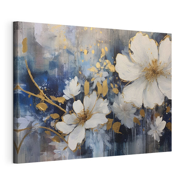 Tableaux Élégance florale en bleu et blanc (UGS : s35526) Tableaux Tableaux Élégance florale en bleu et blanc (UGS : s35526)