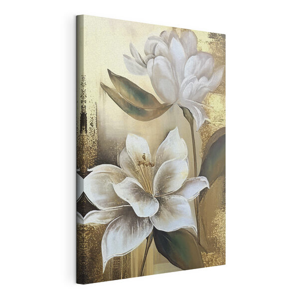 Une peinture de fleurs sur un mur Tableaux Une peinture de fleurs sur un mur