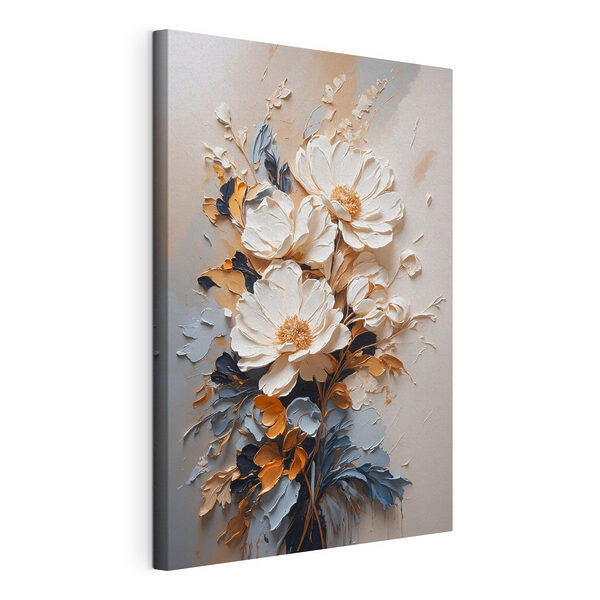 Une peinture de fleurs sur un mur Tableaux Une peinture de fleurs sur un mur