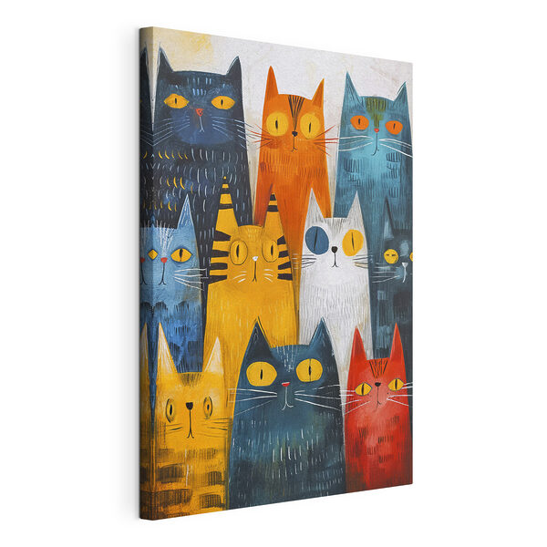Un groupe de chats de couleurs différentes Tableaux Un groupe de chats de couleurs différentes