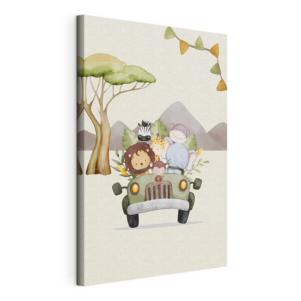 Tableaux Un dessin animé d'animaux dans une voiture (UGS : s37915) Tableaux Tableaux Un dessin animé d'animaux dans une voiture (UGS : s37915)