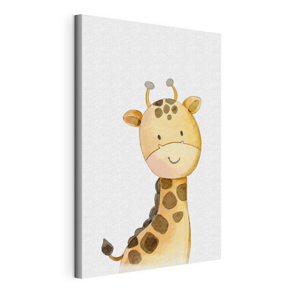 Une girafe sur fond blanc Tableaux Une girafe sur fond blanc