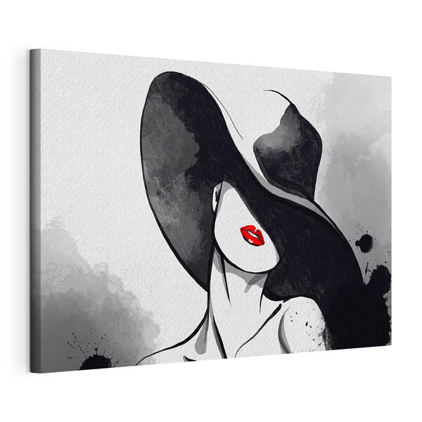 Tableaux Une femme portant un chapeau