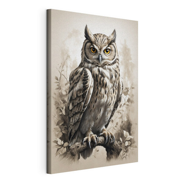 A painting of an owl A painting of an owl